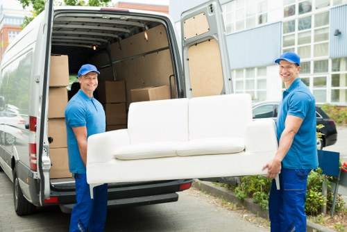 Removal van ready for a local move in Aperfield