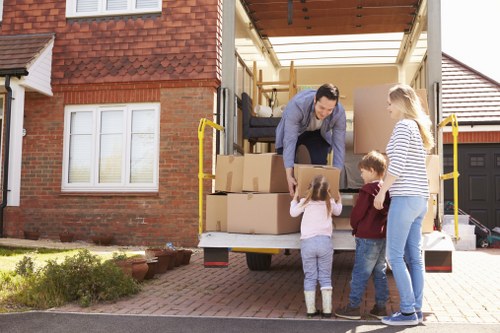 House movers preparing a local home move in Aperfield