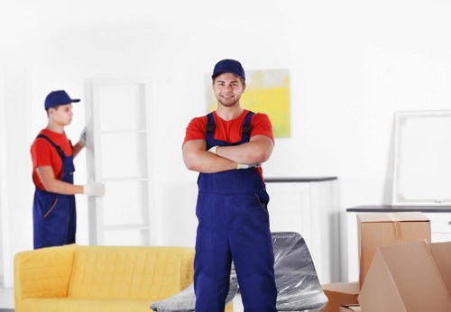 Local removals team preparing a move in Aperfield