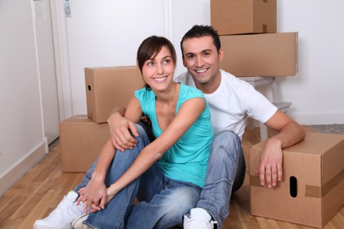 Professional movers handling packing and furniture care for an Aperfield relocation