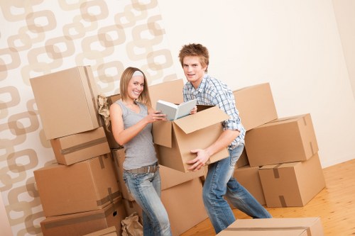 Commercial furniture transport using a moving van near Aperfield