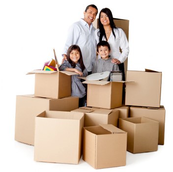 Checklist and packed boxes ready for house removals in Aperfield